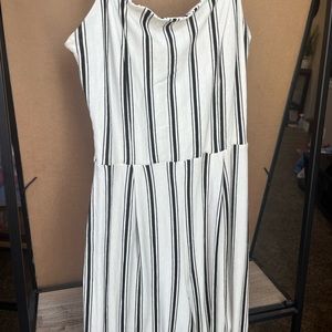 full body striped romper